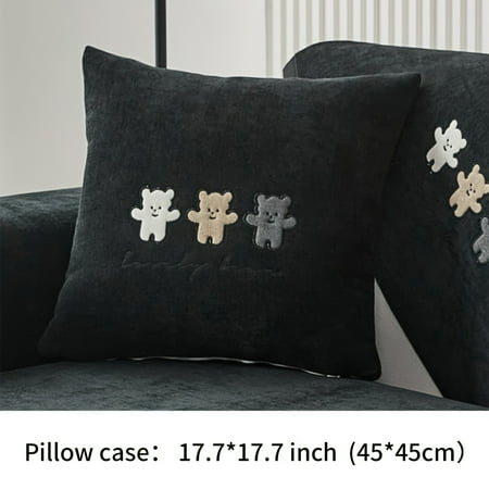 

PORK T-Cushion Sofa Cover 1-Piece Slip-Resistant Polyester Sofa Protector Compatible with Armchair to Sectional Sofa Machine Washable
