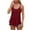 Wine Red, variant on Womens Sleeveless Tank Tops Eyelet Embroidery Spaghetti Strap Shirts Scoop Neck Loose Casual Summer Clothes Flowy Blouse