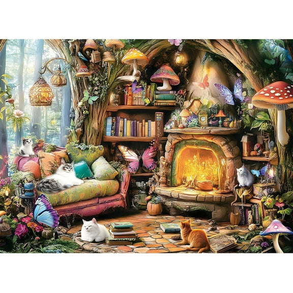 wooden puzzle Enchanted Forest Study Intelligent Game Fit togather a magic Art for home Decoration or Prensent 300 pieces