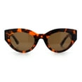 thumbnail image 4 of Womens Thick Plastic Cat Eye Retro Vintage Mod Style Gothic Sunglasses Tortoise - Brown, 4 of 8