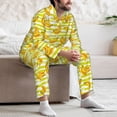 thumbnail image 7 of Hirioo Bananas On A Striped for Men's Pajama Sets 2 Piece Pjs Men's Long-Sleeved Pajama Set Button Down Sleepwear,S-XXL-Medium, 7 of 7