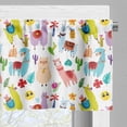 thumbnail image 3 of Ambesonne Animal Valance Pack of 2, Llama Alpaca Cactus Leaves, 54"X12", Multicolor, 3 of 5