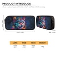 thumbnail image 5 of ZUXONGSY Painted Wolf Daisy Flower Print 3 Pack Kid Backpack with Lunchbox for School Toddler Kindergarten School Bookbag Set with Zipper Pencil Case Middle-School Bookbags Back to School Gifts, 5 of 6