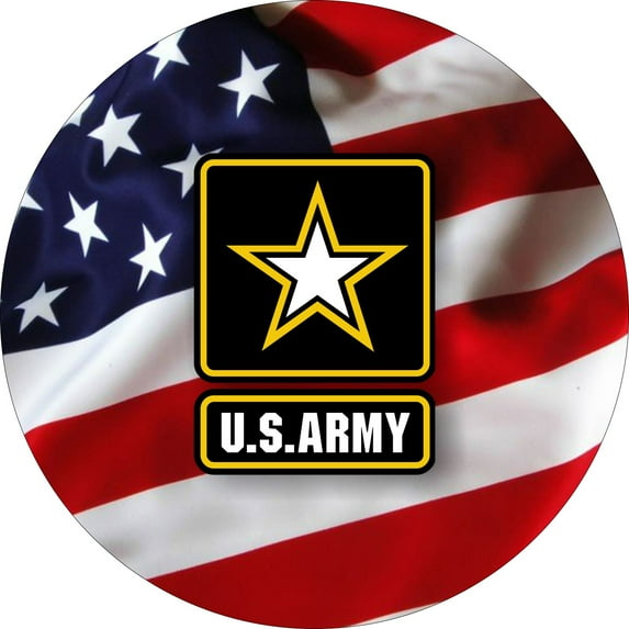 Tire Cover Central US Army & Flag (Select Size/Camera in Menu)255/75r17