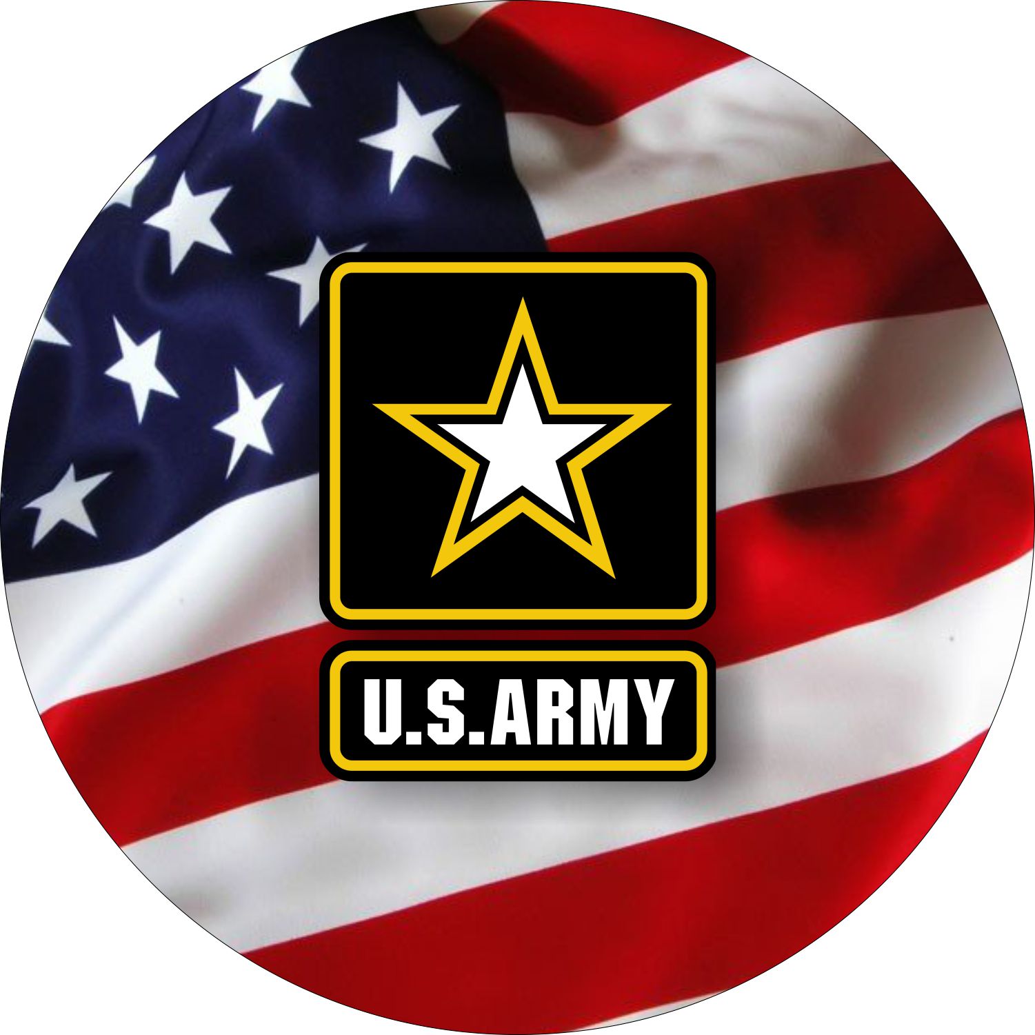 Tire Cover Central US Army  American Flag (Select Size/Camera in Menu) 