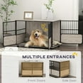 thumbnail image 3 of 39.5" Dog Crate Furniture End Table, Wooden Dog Kennel Indoor Pet House with 3 Doors, for Small to Large Dogs, 3 of 9