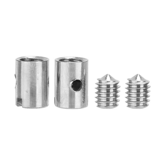 Solderless Cable Nipple, Silver Rust Proof Throttle Cable Clamps With Screws For Motorcycles For Maintenance Worker