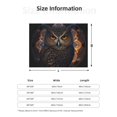 thumbnail image 5 of Yiaed Classical Style Brown Owl Print Blanket Throw Blanket Soft Cozy Flannel Blanket for Home Bed Sofa Couch Chair-80"x60", 5 of 6