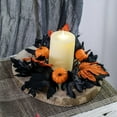thumbnail image 7 of Guozer Candle Rings For Pillars 1PCS Mini Fall Wreath Table Centerpieces For Dining Room Fall Decorations Indoor Candle Holders Decorative Wreath, 7 of 7