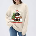thumbnail image 2 of Byworldtasic Christmas Sweater Funny Knit Sweater for Women, Long Sleeve Crewneck Loose Casual Pullover Sweater, 2 of 6