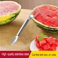 thumbnail image 3 of Rebanadora de tenedor Bewildely multifuncional plateada para cortar frutas, 3 of 6