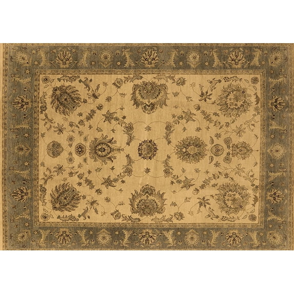 Ahgly Company Indoor Rectangle Oriental Brown Industrial Area Rugs, 8' x 12'