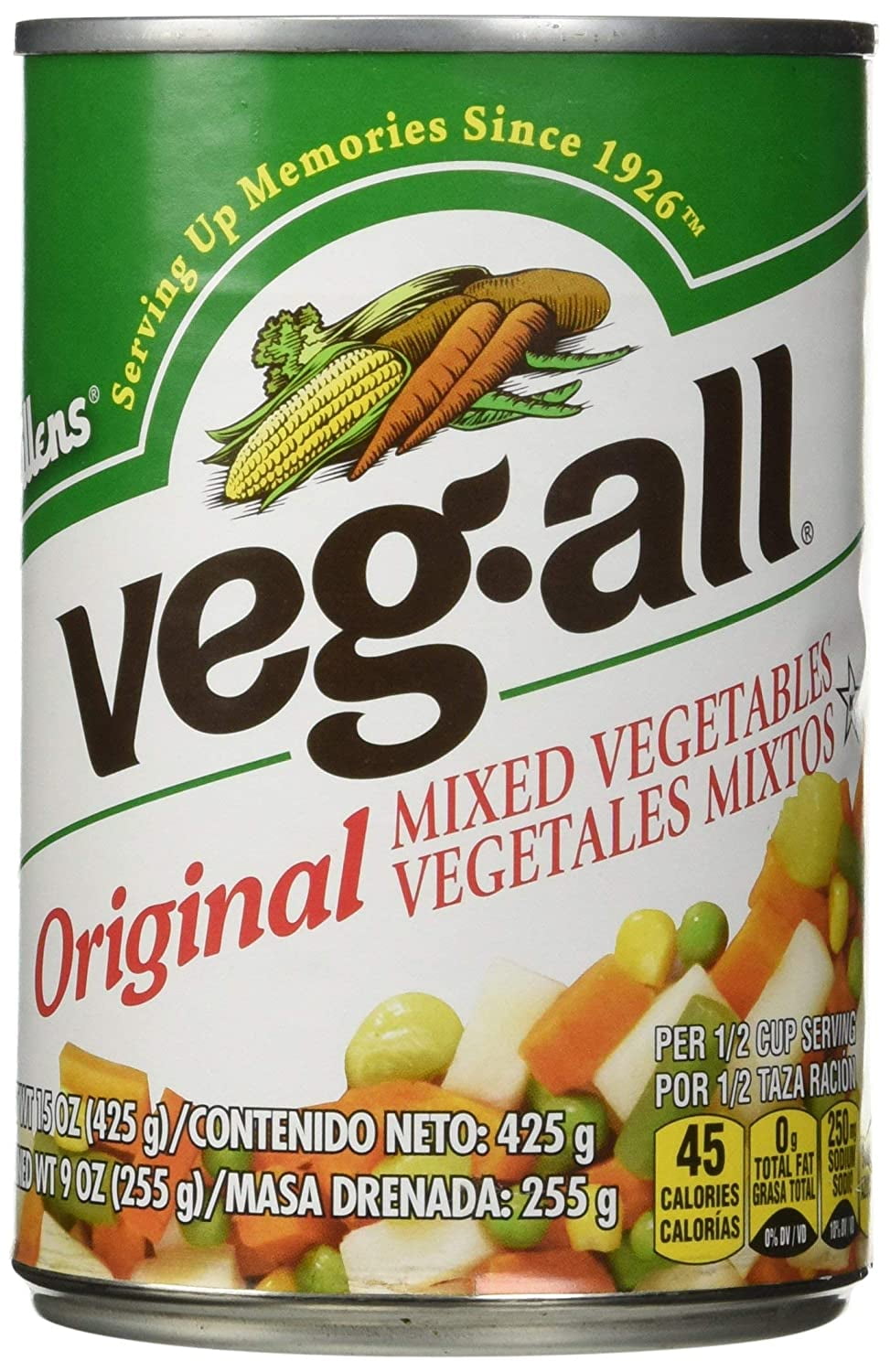 VegAll Original 7in1 Mixed Vegetables, 15 Ounce (Pack of 12