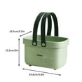 thumbnail image 3 of Portable Shower Caddy Basket with Handle, ABS Bath Organizer for Shampoo & Toiletries, 9.8x6x6.5 inch Storage Bin in Gray/White/Green/Pink, 3 of 6