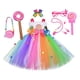 thumbnail image 2 of Vestido de princesa de caramelo arcoíris, vestido de baile para niñas, disfraz de piruleta, lazo de piruleta, ropa de fiesta de cumpleaños para niños, trajes 2-123-4Y(M) Gao Jinjia LED, 2 of 2