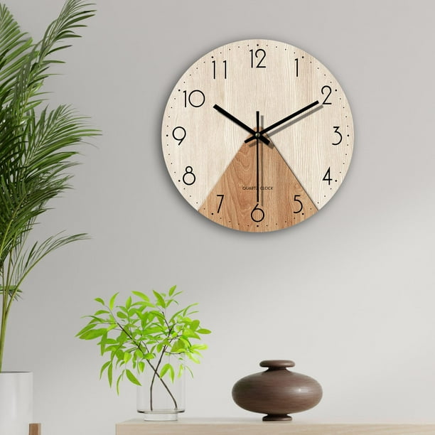 Reloj de Pared Reloj Decorativo Madera Minimalista 30 Cm Adorno