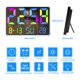 thumbnail image 2 of Reloj de despertador digital de 10 pulgadas 5 Niveles de brillo Mirror LED Reloj con fecha de atenuación automática para la sala para la sala de estar dormitorio de oficina, 2 of 9