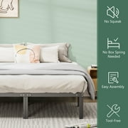 Beddle Queen Bed Frame,Metal Platform Bed Frame,No Box Spring Needed,Quiet & Sturdy