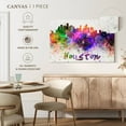 thumbnail image 5 of Elephant Stock Houston Skyline Colors Wall Art - Horizontal Canvas Wall Art - Living Room Wall Decor - City Canvas - Purple And Blue Decor - 45" x 30", 5 of 8
