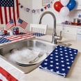 thumbnail image 6 of FEOLGEHLY Patriotic Kitchen Towels 4th of July Independence Day Fireworks Stars Red White Blue Dish Towels, 18x28 inch Seasonal Summer Memorial Day Decoration Hand Towels, 6 of 7