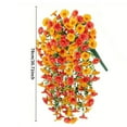 thumbnail image 6 of OIUR 1/2/3/4Pcs Fall Hanging Artificial Morning Glory UV Resistant Realistic Fake Flower Wedding Party Indoor Outdoor Garden Wall Hanging Faux Flower Decoration, 6 of 7