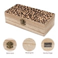 thumbnail image 3 of 7.9×2.3 In Wooden Boxes Durable Easy To Use Dustproof Prevent Slippery Delicate And Cabinet Animal Leopard Pattern (2), 3 of 8