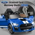 thumbnail image 6 of Licensed Ford Mustang GT500 Ride on Car for Kids by OLAKIDS, Battery Powered Electric Vehicle with Remote Control, Headlight, Power Display, USB, Music, Radio, Aged 3-8, 6 of 10