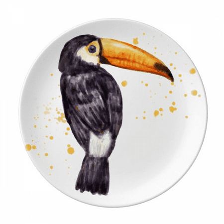 

Ramphastos Toco Bird Tropical Plate Decorative Porcelain Salver Tableware Dinner Dish