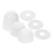 WORGEOUS  3 Pcs Decorative Toilet Bolt Covers Bathroom Caps for Bolts White