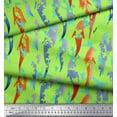 thumbnail image 2 of Soimoi Green Georgette Viscose Fabric Fish Ocean Decor Fabric Printed Yard 42 Inch Wide, 2 of 2