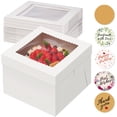thumbnail image 1 of Cajas para tartas Kootek, 15 unidades, 30 x 30 x 20 cm, con ventana para tartas de varias capas, 1 of 9
