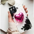 thumbnail image 5 of Rose Gold Heart Phone Case with Black Roses Glitter for Women Valentine’s Day Gift Compatible with iPhone 11/12/13/14/15/16 (Pro Max/Plus), 5 of 9