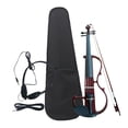 thumbnail image 3 of Juego de violín eléctrico con accesorios, violín eléctrico de tamaño 4/4, incluye estuche para adolescentes, amantes del violín, adultos, espectáculo Rojo oscuro, 3 of 9