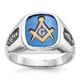 thumbnail image 1 of 14K White Gold Men's Masonic Ring, 1 of 3