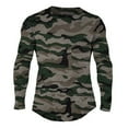 thumbnail image 4 of Clearance under 10.00 LYXSSBYX Long Sleeve Shirts for Men Men's Sports Running Cotton Stretch Long-Sleeved T-Shirt Plus Size, 4 of 8