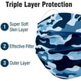 thumbnail image 4 of Disposable Face Masks 3-Ply Individually Wrapped , 50ct - Camo Blue, 4 of 11