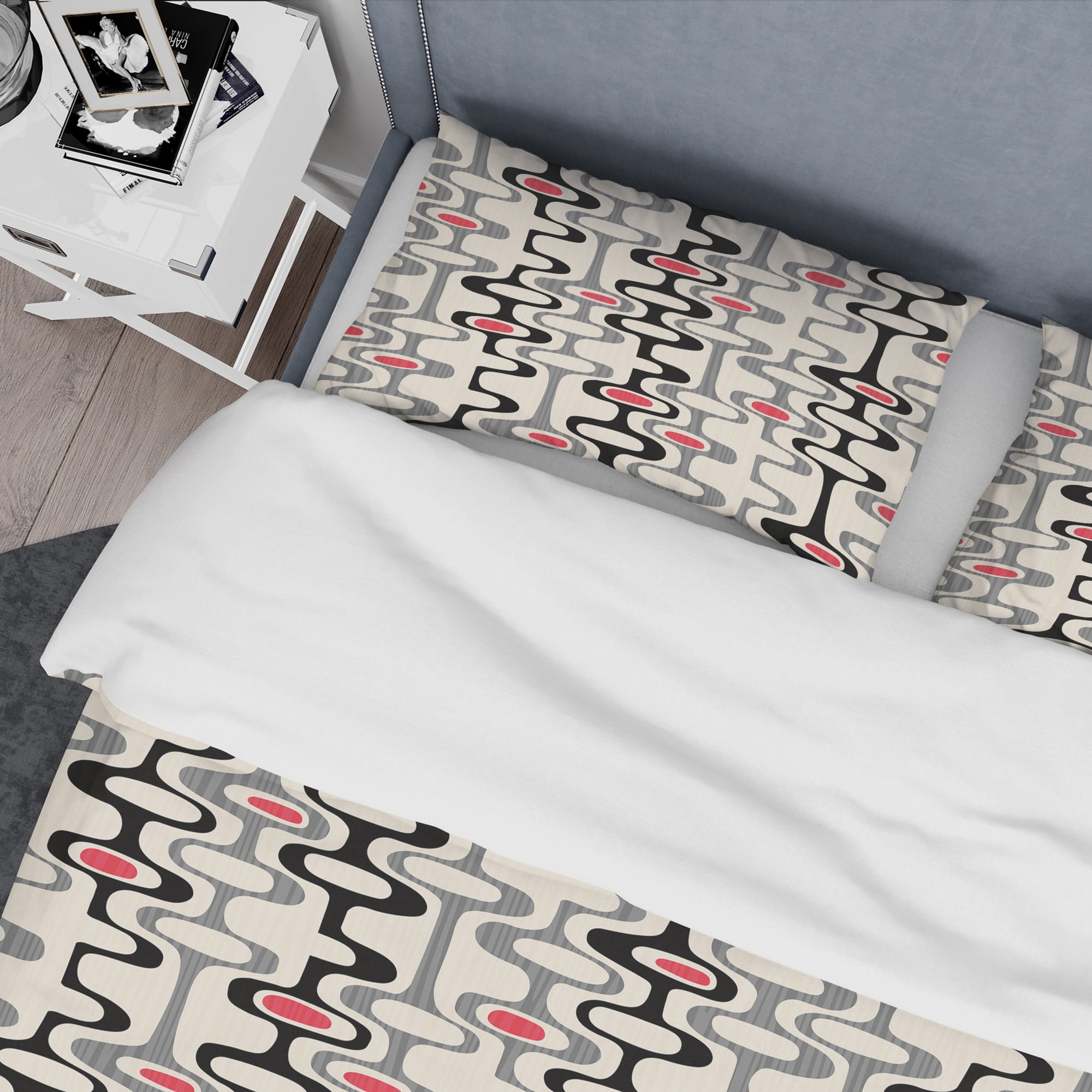 Designart 'Retro Abstract Design IX' Mid-Century Modern Duvet Cover Set