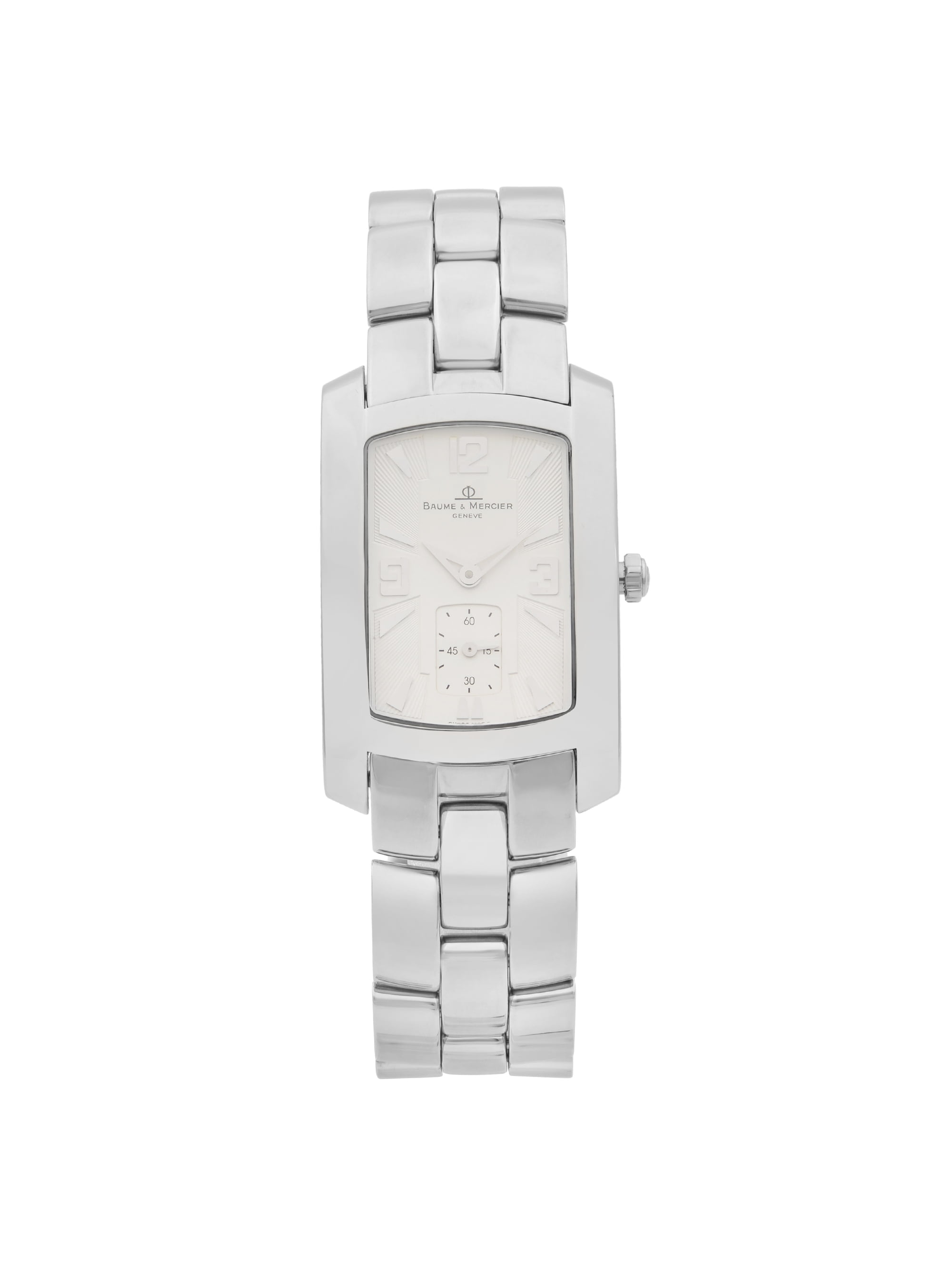 Baume \u0026 Mercier 10419 Clifton Silver Dial Men's Black Leather Quartz Watch  - Walmart.com