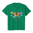 thumbnail image 6 of GEWSEY Women's Dragonfly Graphic Tees Trendy Casual Loose Summer Funny Cute Printed Short Sleeve Shirts Tops (Green, L), 6 of 8