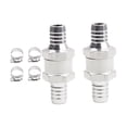 thumbnail image 3 of 2 Pieces Check Valve with 4 Hose Clamps Clips Aluminum Car Accessories for Fuel 12mm Diameter, 3 of 8