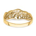 thumbnail image 6 of 14K Diamond-cut Cut-Out Vine and Leaf Design Dome Ring K4610, 6 of 7