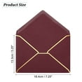 thumbnail image 2 of Unique Bargains Envelopes with Gold Border Envelopes for Cards V Flap Envelopes Burgundy, 2 of 7