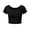 1Black, variant on Summer Cropped Tshirt for Womens Slim Fit Top Round Neck Short Sleeve T Shirts Solid Basic Crop Shirt Lightweight Breathable Tops Trendy Sexy Costume Club Outings T-Shirt