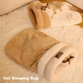 thumbnail image 2 of Primegos Cat Winter Sleeping Bag Plush Warm Cat Bed Cave 360-Degree Wrap Cat Warming Pad Sleeping Sack for Small Dogs Cats, 2 of 8