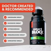 SweatBlock Maximum Strength Roll-On Antiperspirant for Excessive Sweat & Odor Control