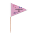 thumbnail image 1 of Changzhou Panneau de Ville Art Déco Mode Cure-Dent Triangle Toppers de Cupcake Drapeau, 1 of 3