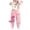 Pink, variant on Girls Rain Wear Jacket and Pants Set for Kids - Outdoor Rain Gear for Girls Ages 2-12 - for Everyday Use and Rainy Days
