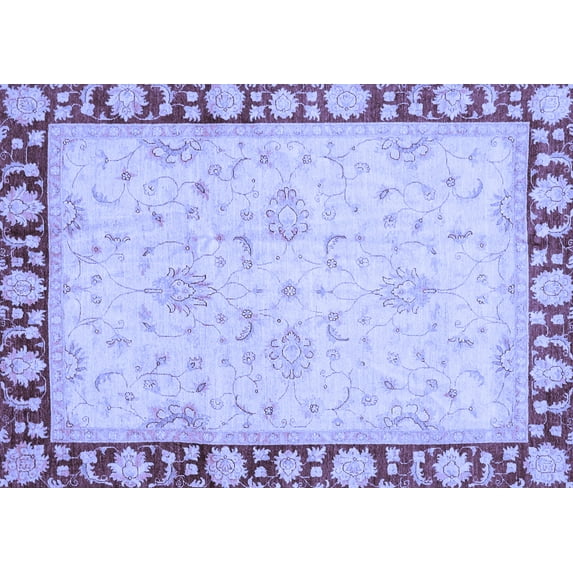 Ahgly Company Indoor Rectangle Oriental Blue Traditional Area Rugs, 2' x 3'