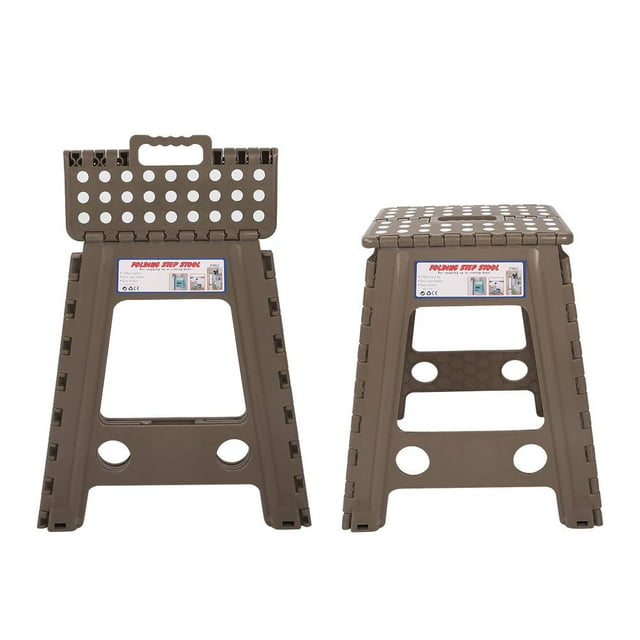 Rdeghly Portable Living Plastic Dots Folding Step Stool Anti-slip Foldable Adults Chair, Anti-slip Stool, Portable Stool
