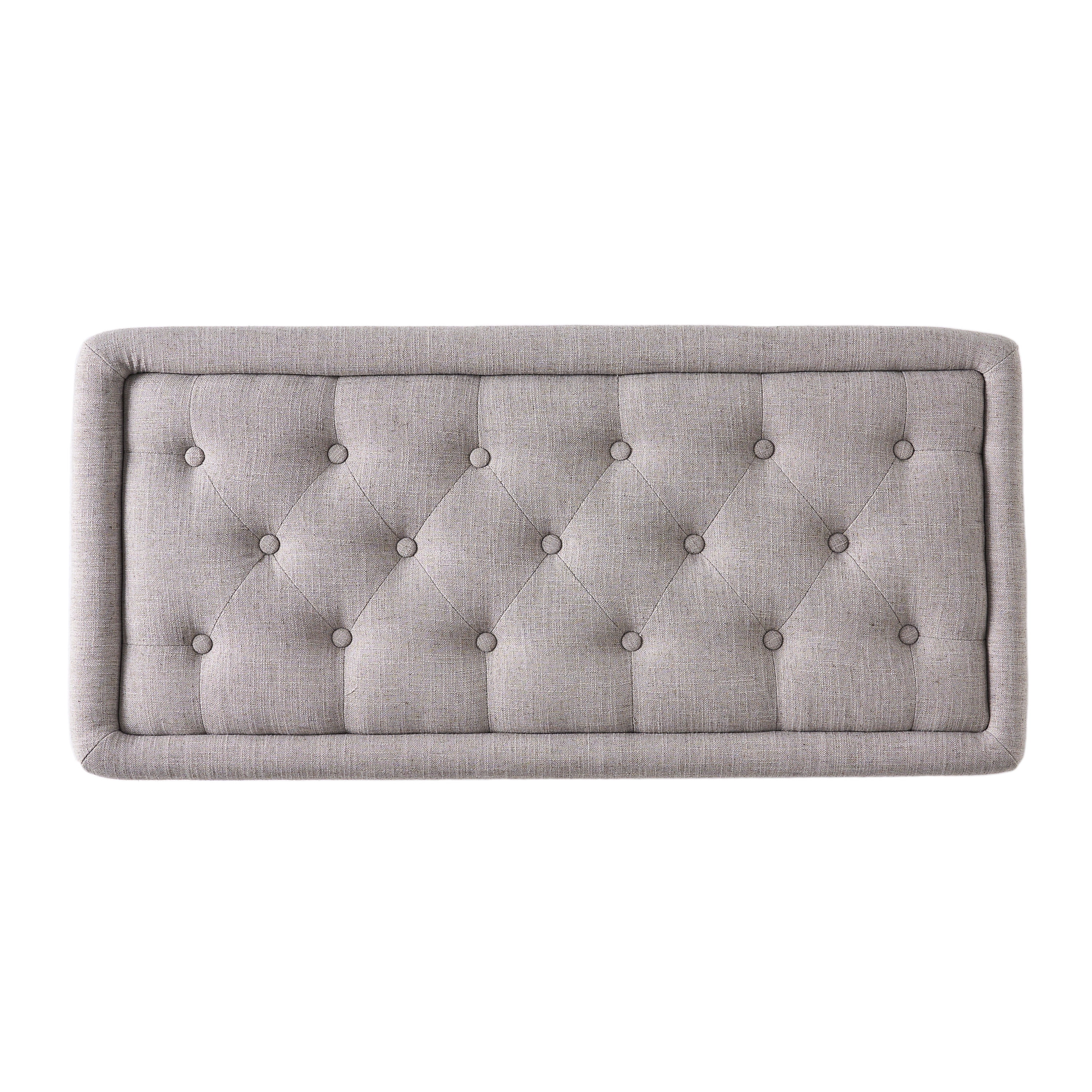 Noble House Chatham Rectangular Fabric Lift Top Storage Ottoman, Gray
